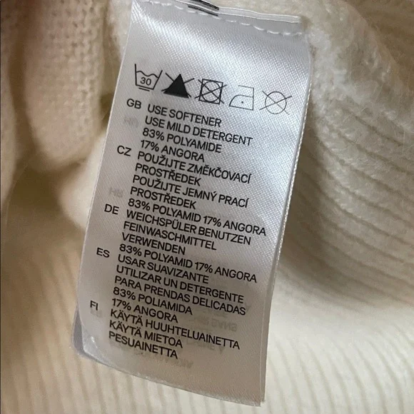 H&M Cream beaded Scoop Neck Sweater- Medium - Picture 5 of 7